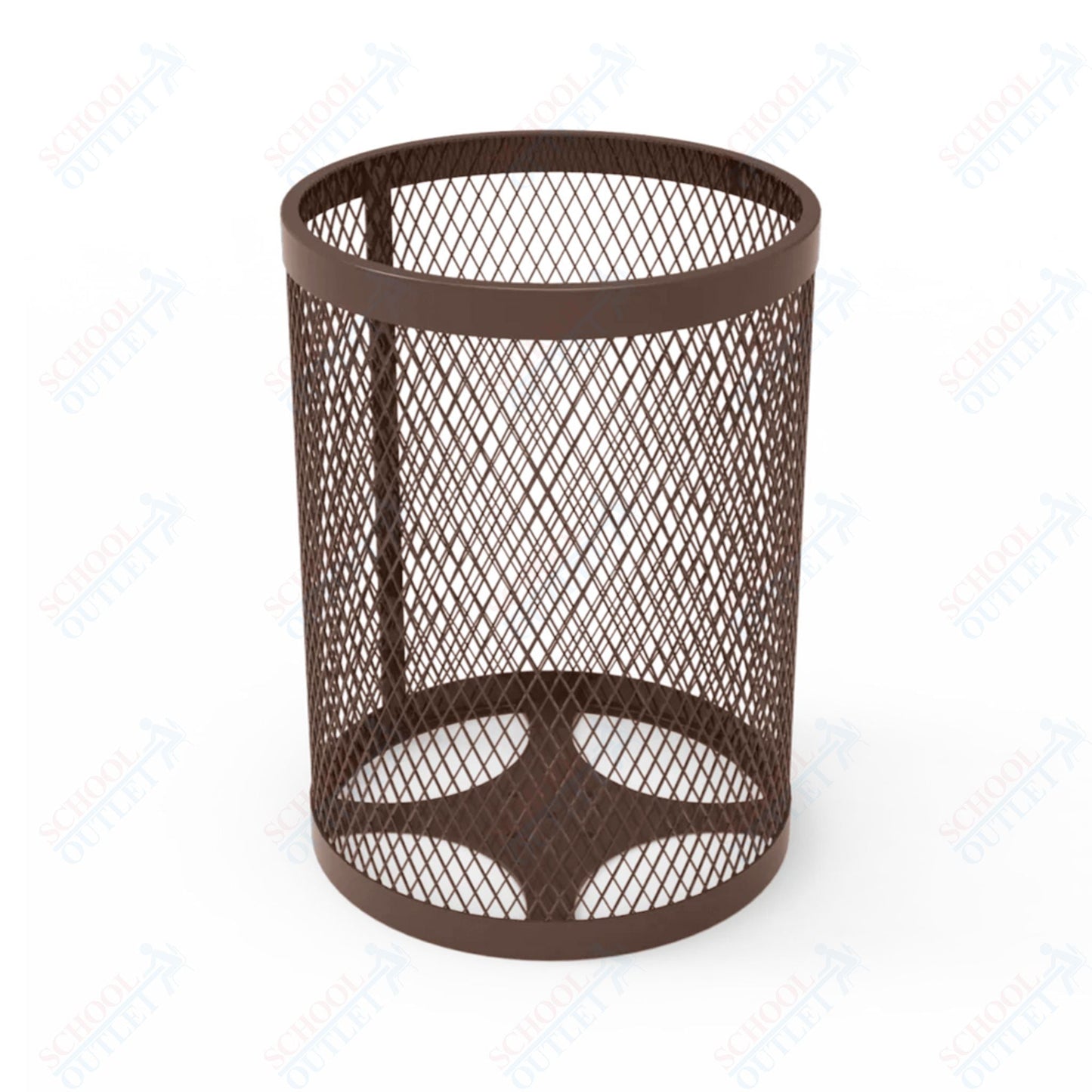 MyTcoat - 55 Gallon Metal Trash Receptacle 26" Diameter x 34" H (MYT - RRD55) - SchoolOutlet