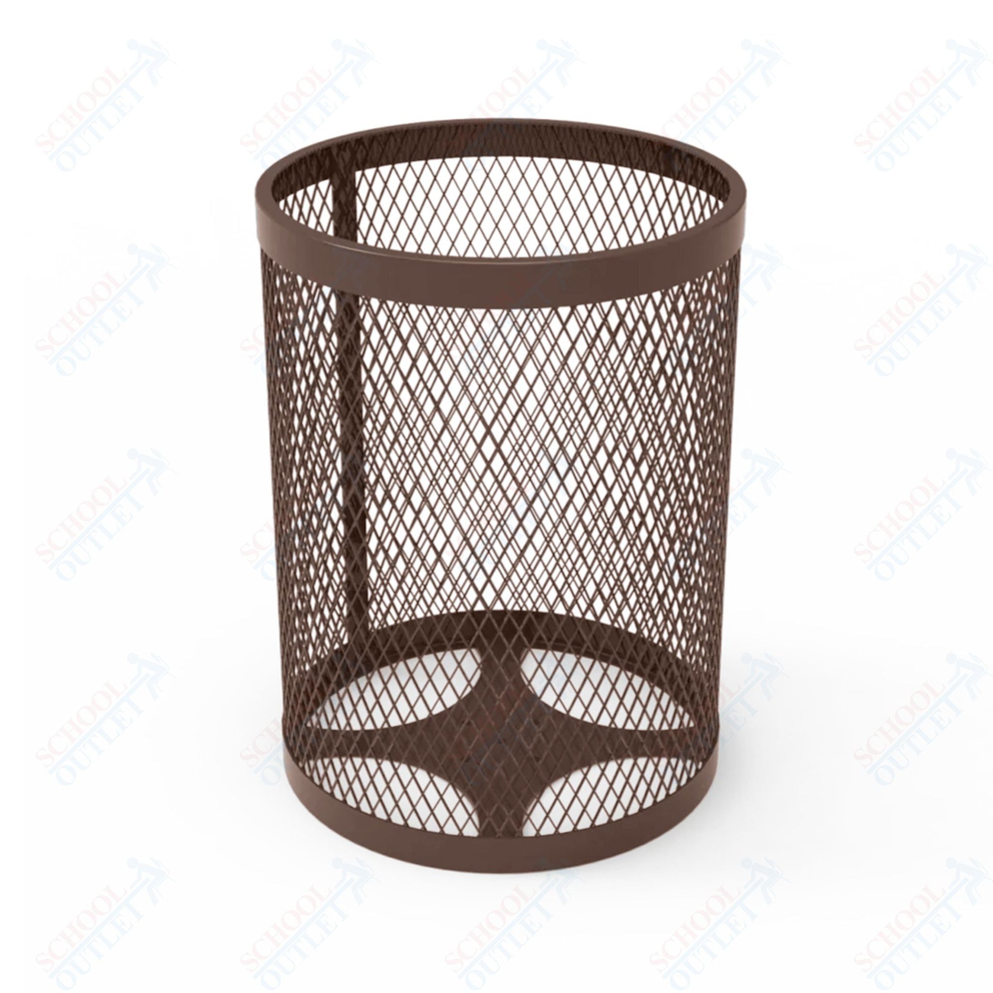 MyTcoat - 55 Gallon Metal Trash Receptacle 26" Diameter x 34" H (MYT - RRD55) - SchoolOutlet