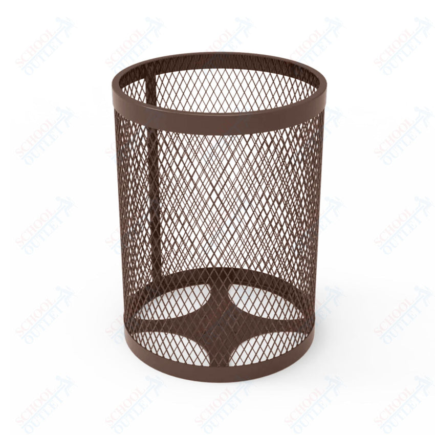 MyTcoat - 55 Gallon Metal Trash Receptacle 26" Diameter x 34" H (MYT - RRD55) - SchoolOutlet