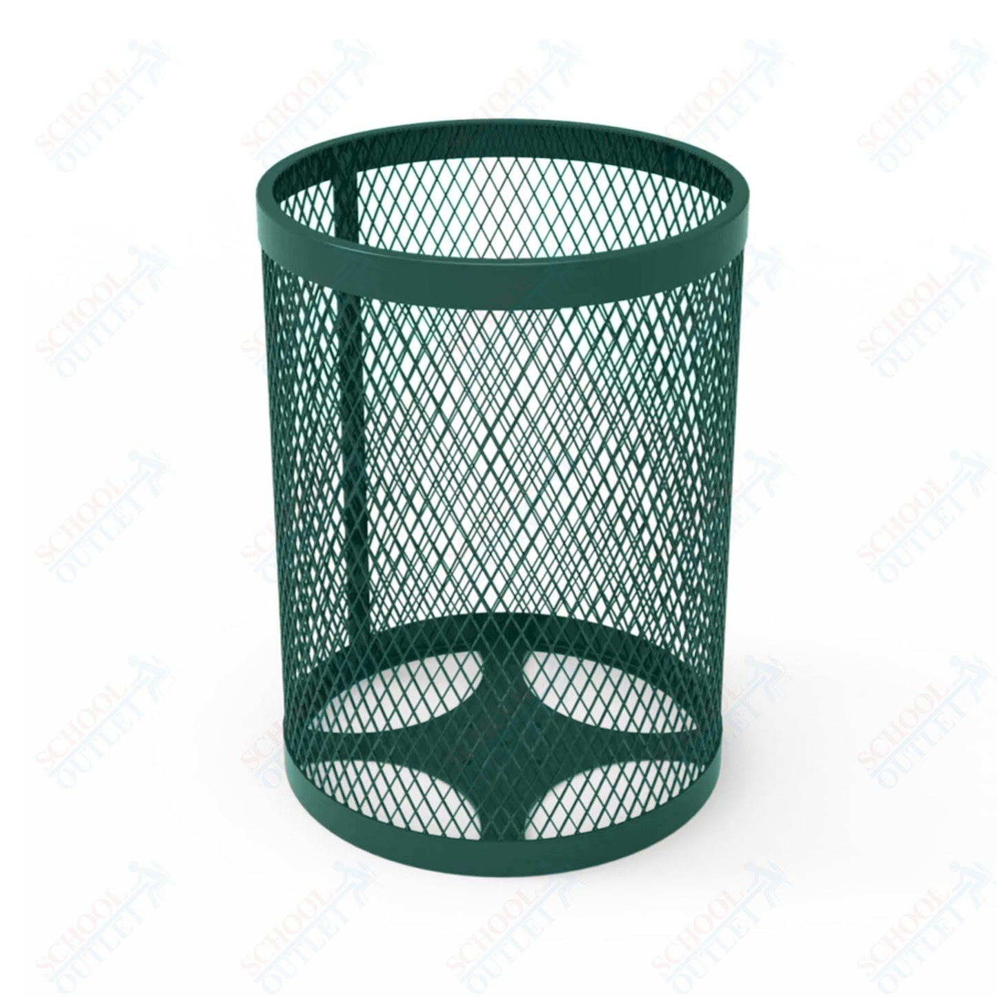 MyTcoat - 55 Gallon Metal Trash Receptacle 26" Diameter x 34" H (MYT - RRD55) - SchoolOutlet