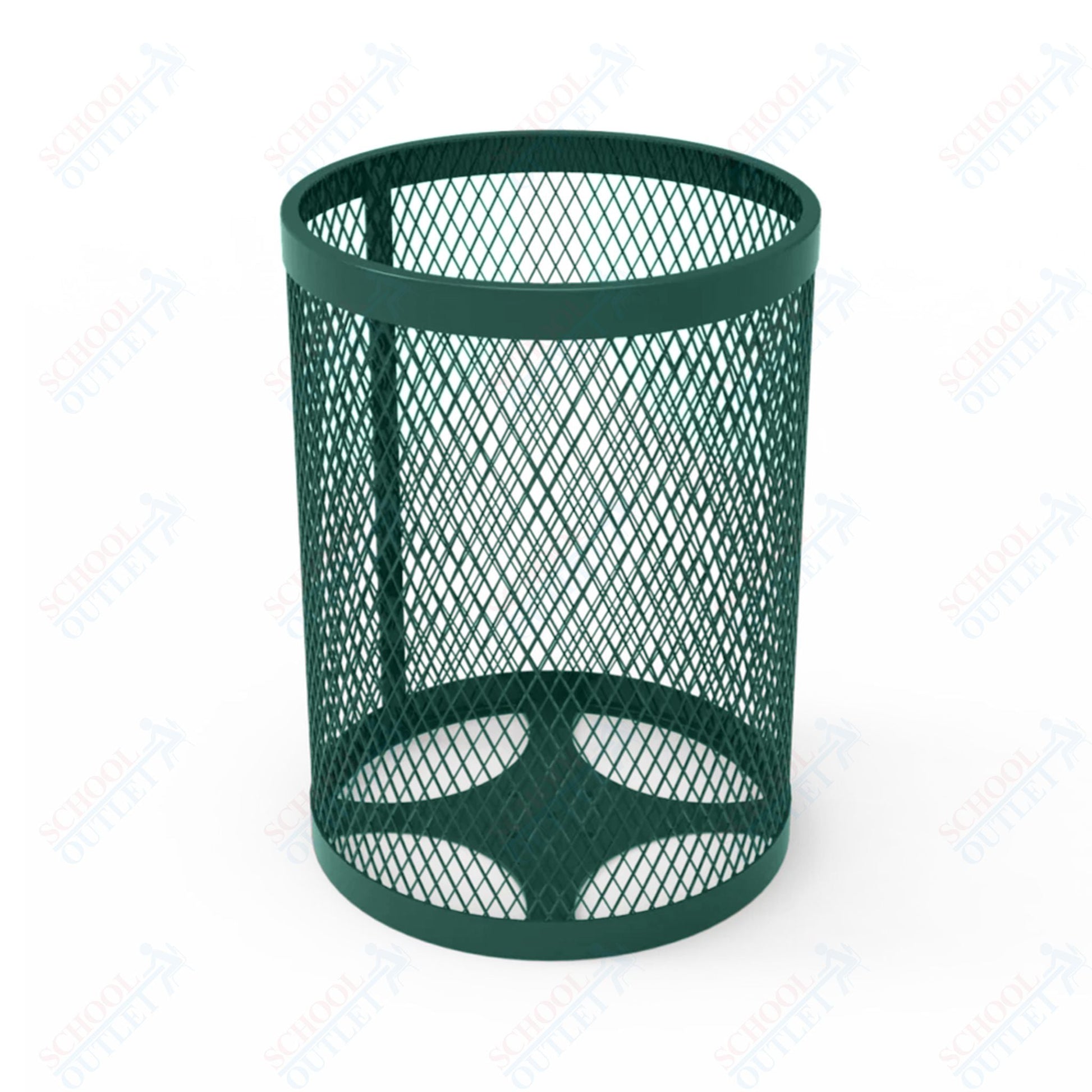 MyTcoat - 55 Gallon Metal Trash Receptacle 26" Diameter x 34" H (MYT - RRD55) - SchoolOutlet