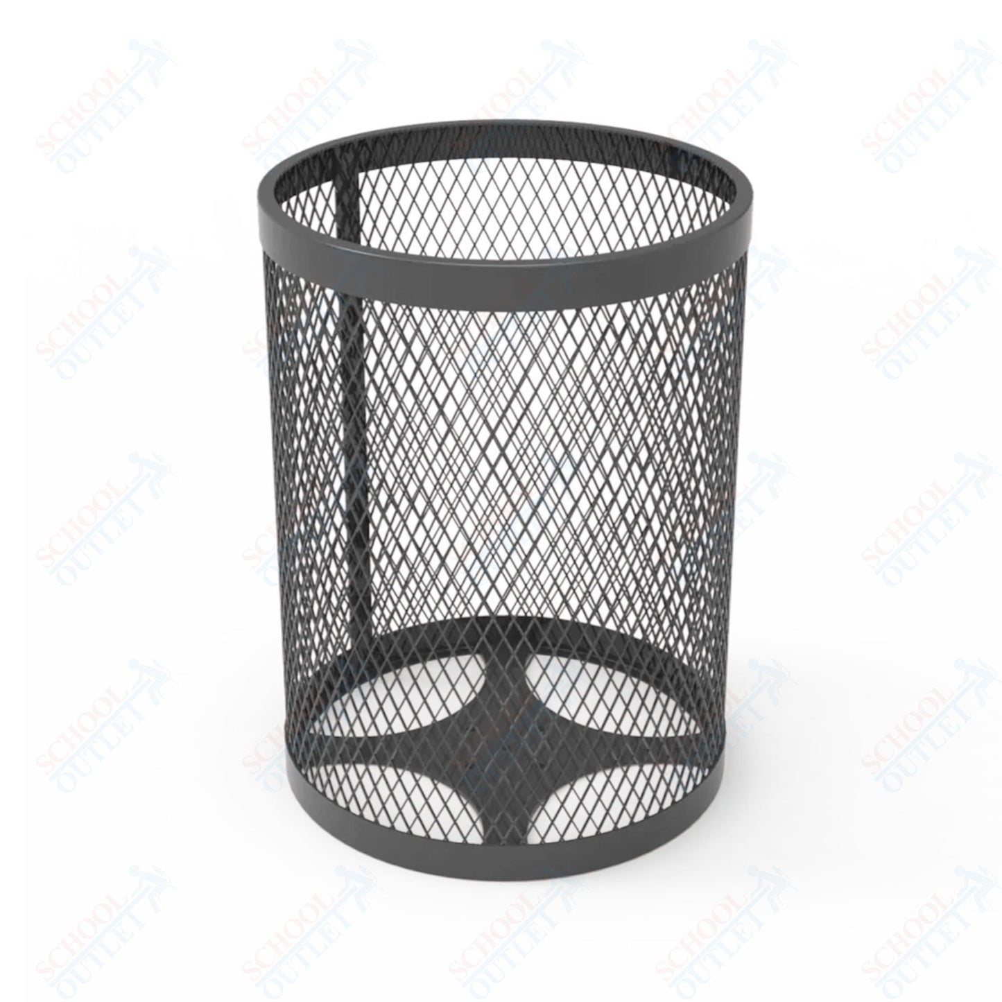 MyTcoat - 55 Gallon Metal Trash Receptacle 26" Diameter x 34" H (MYT - RRD55) - SchoolOutlet