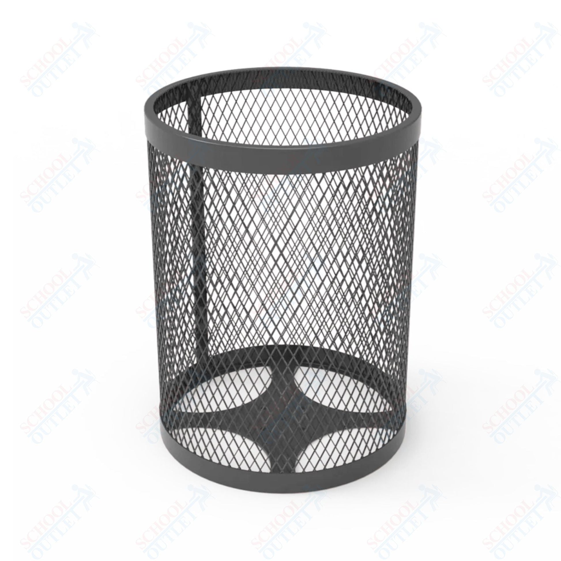 MyTcoat - 55 Gallon Metal Trash Receptacle 26" Diameter x 34" H (MYT - RRD55) - SchoolOutlet