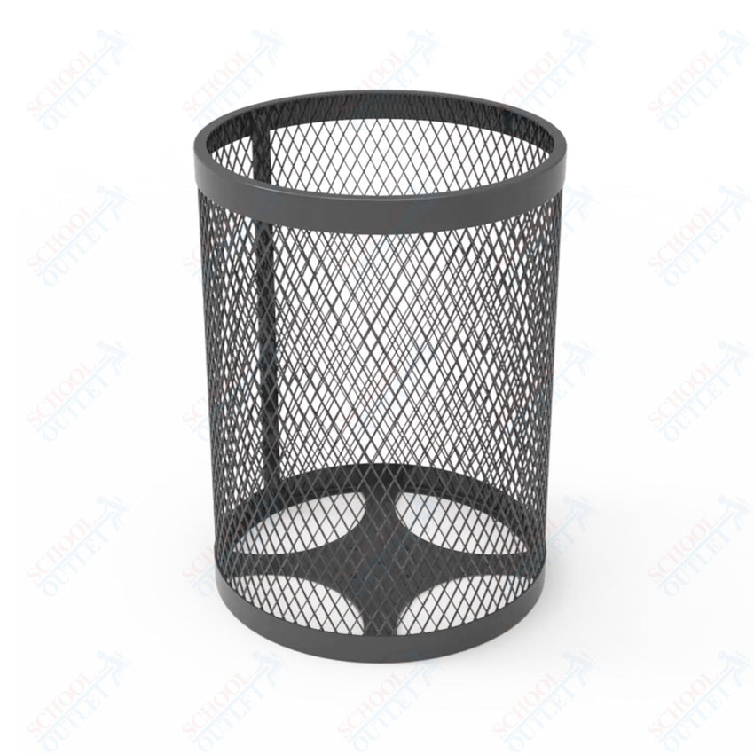 MyTcoat - 55 Gallon Metal Trash Receptacle 26" Diameter x 34" H (MYT - RRD55) - SchoolOutlet