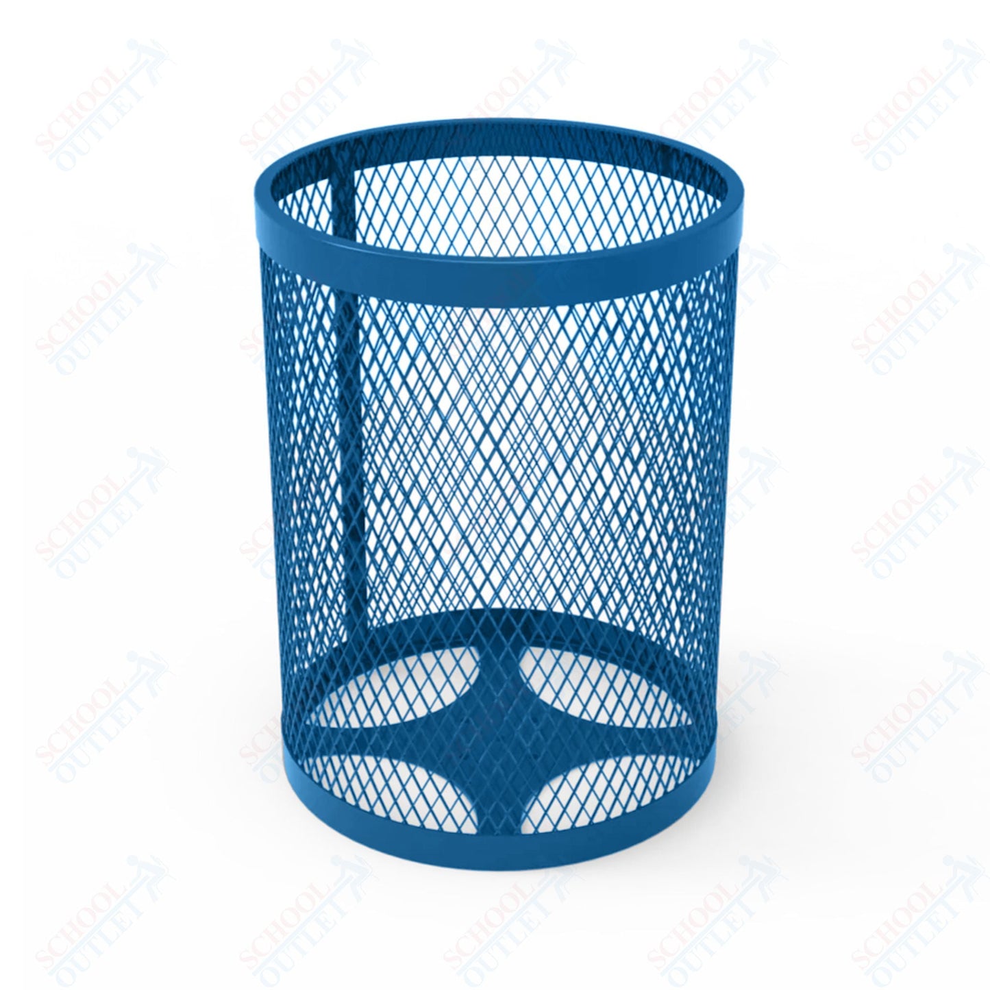 MyTcoat - 55 Gallon Metal Trash Receptacle 26" Diameter x 34" H (MYT - RRD55) - SchoolOutlet