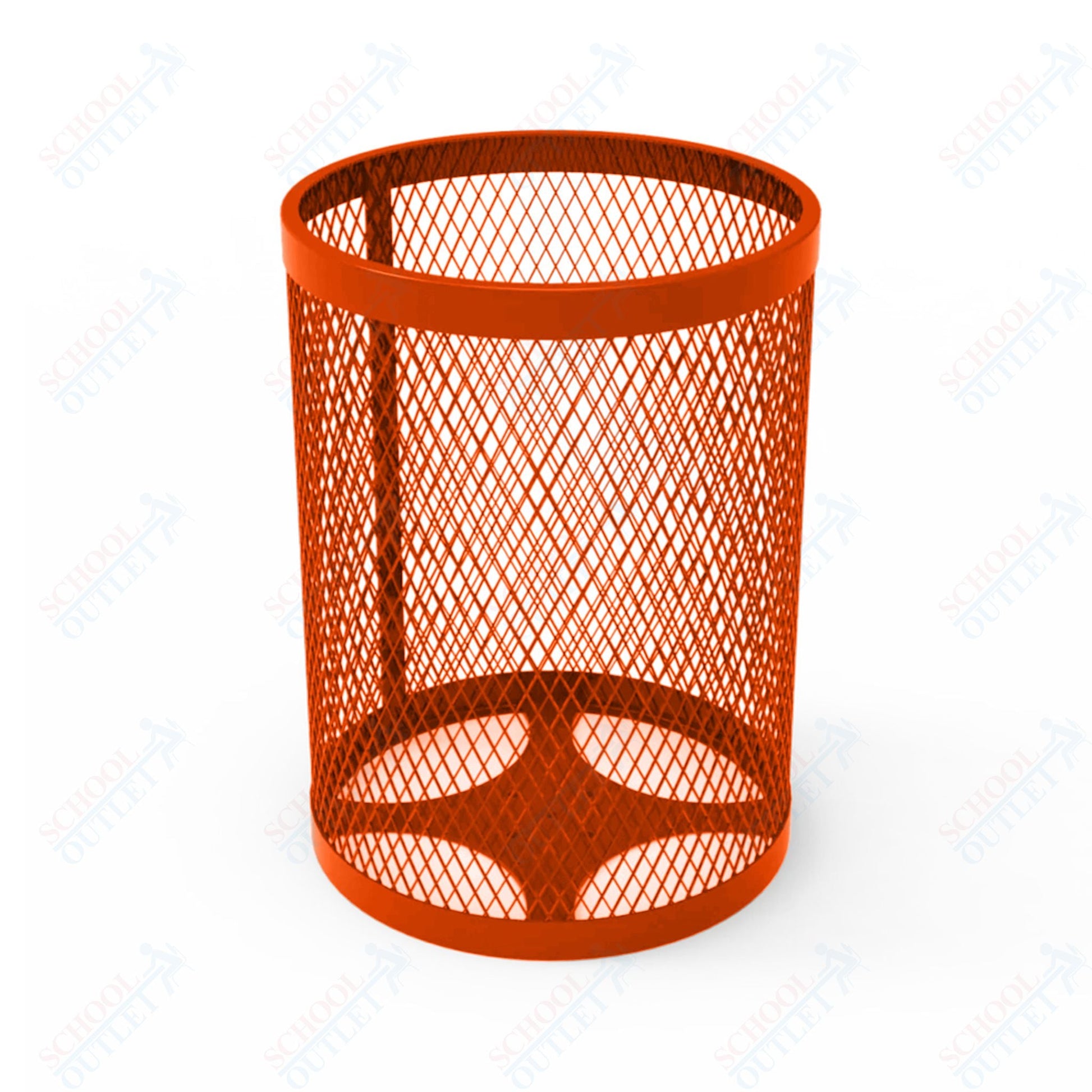 MyTcoat - 55 Gallon Metal Trash Receptacle 26" Diameter x 34" H (MYT - RRD55) - SchoolOutlet