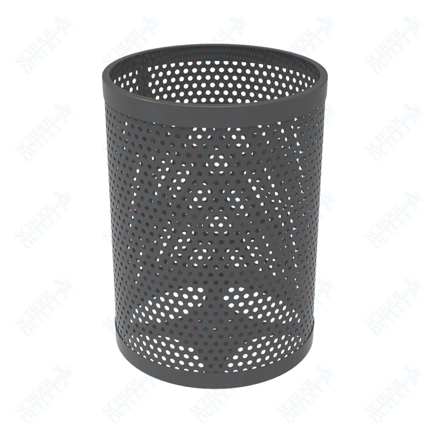MyTcoat - 55 Gallon Metal Trash Receptacle 26" Diameter x 34" H (MYT - RRD55) - SchoolOutlet