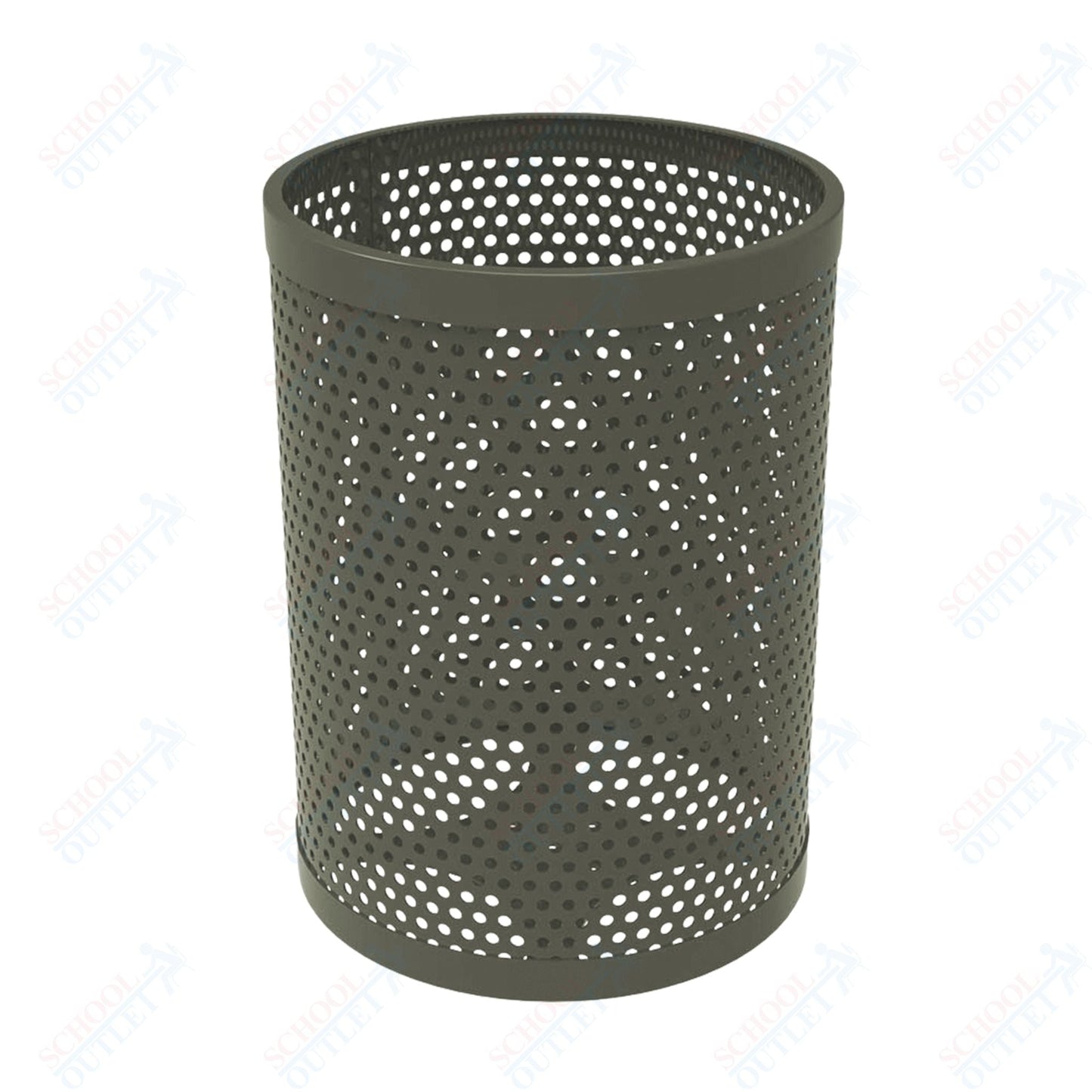 MyTcoat - 55 Gallon Metal Trash Receptacle 26" Diameter x 34" H (MYT - RRD55) - SchoolOutlet