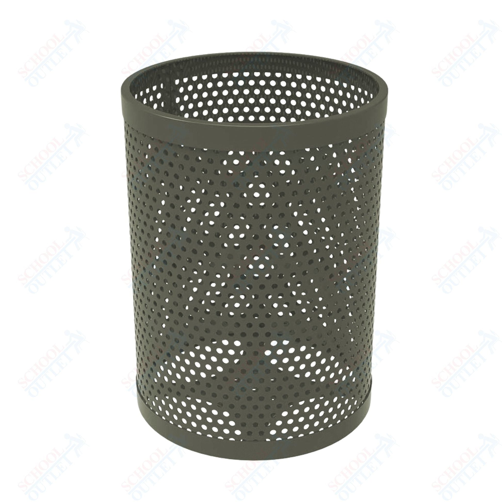 MyTcoat - 55 Gallon Metal Trash Receptacle 26" Diameter x 34" H (MYT - RRD55) - SchoolOutlet