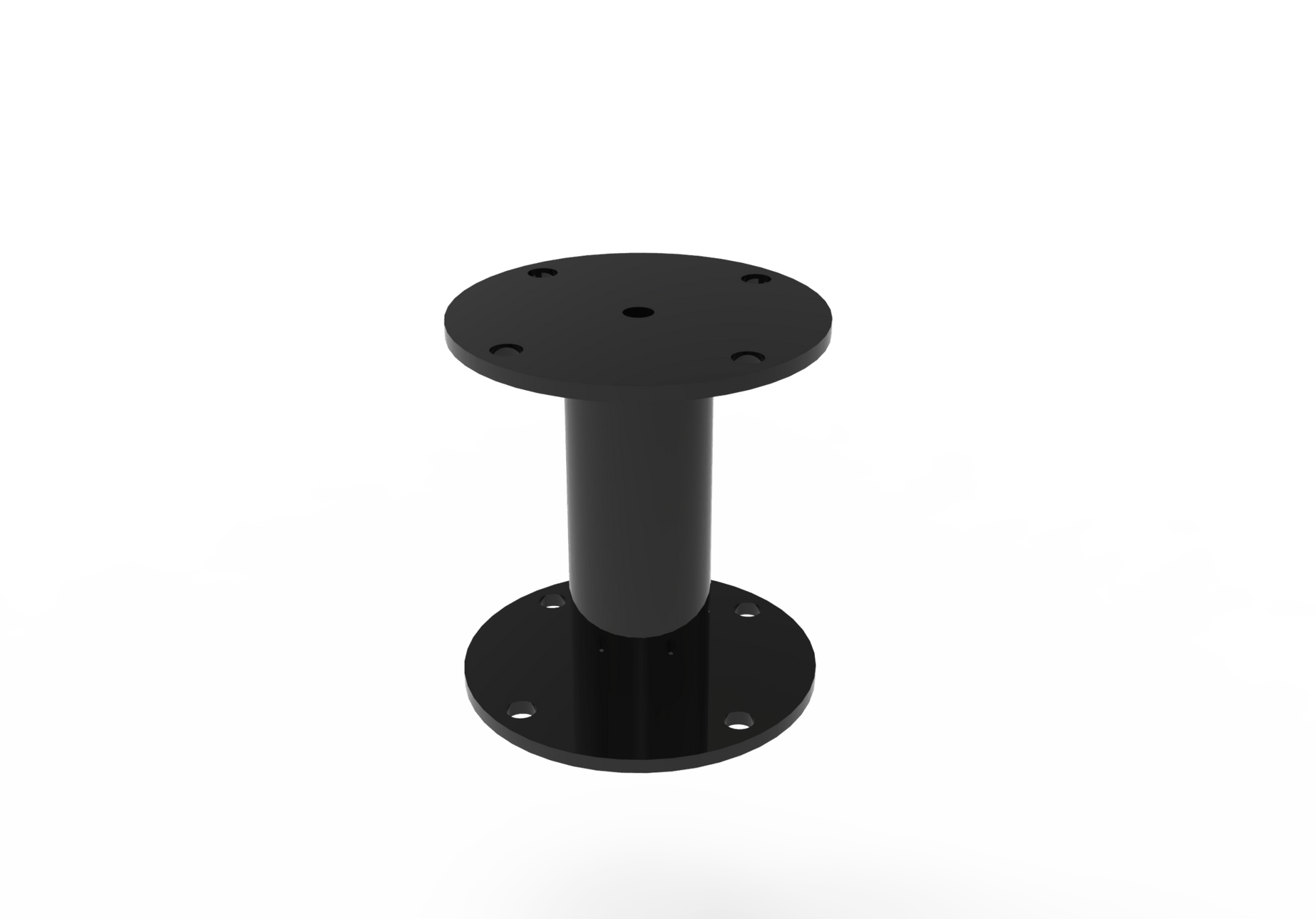 MyTcoat - Trash Receptacle Mount Brackets - Surface Mount 6" Diameter x 6.5" H - Black (MYT-RIM32-00) - SchoolOutlet