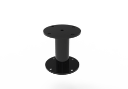 MyTcoat - Trash Receptacle Mount Brackets - Surface Mount 6" Diameter x 6.5" H - Black (MYT-RIM32-00)