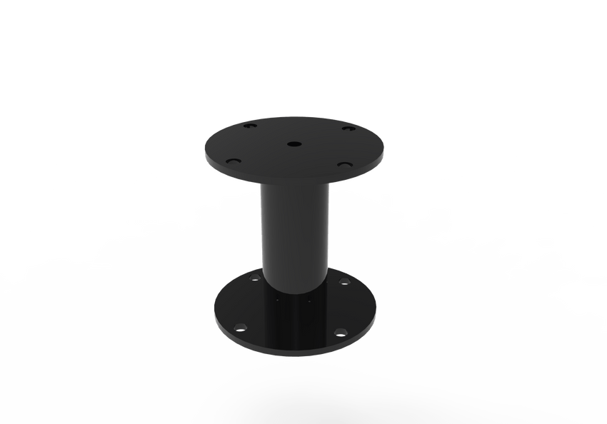 MyTcoat - Trash Receptacle Mount Brackets - Surface Mount 6" Diameter x 6.5" H - Black (MYT-RIM32-00) - SchoolOutlet