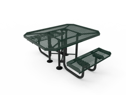 MyTcoat MYT-TOR46-012 46″ Octagon Portable Picnic Table with Rolled Edges, 2 Seat and ADA Accessible (80"W x 62"D x 30"H)