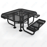 MyTcoat MYT - TOR46 46″ Octagon Portable Picnic Table with Rolled Edges, 3 Seat and ADA Accessible (80