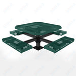 MyTcoat MYT - TOR46 - 13 46″ Octagon Pedestal Picnic Table with Rolled Seats and Surface Mount (80.5