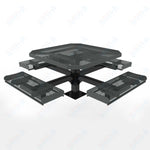 MyTcoat MYT - TOR46 - 13 46″ Octagon Pedestal Picnic Table with Rolled Seats and Surface Mount (80.5