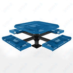 MyTcoat MYT - TOR46 - 13 46″ Octagon Pedestal Picnic Table with Rolled Seats and Surface Mount (80.5