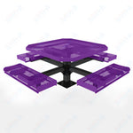 MyTcoat MYT - TOR46 - 13 46″ Octagon Pedestal Picnic Table with Rolled Seats and Surface Mount (80.5