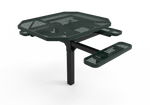 MyTcoat MYT-TOR46-14-013 46″ Octagon Pedestal Picnic Table with Rolled Seats and Inground Mount, 3 Seat and ADA Accessible (80.5