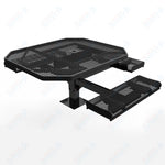 MyTcoat MYT - TOR46 - 15 - 013 46‰Û_ Octagon Pedestal Picnic Table with Rolled Seats and Surface Mount, 3 Seat and ADA Accessible (80.5