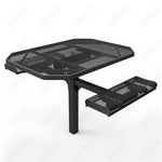 MyTcoat MYT - TOR46 - 16 - 012 46‰Û_ Octagon Pedestal Picnic Table with Rolled Seats and Inground Mount, 2 Seat and Alternate ADA Accessible (80.5