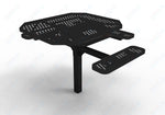 MyTcoat MYT - TOR46 - 14 - 013 46″ Octagon Pedestal Picnic Table with Rolled Seats and Inground Mount, 3 Seat and ADA Accessible (80.5