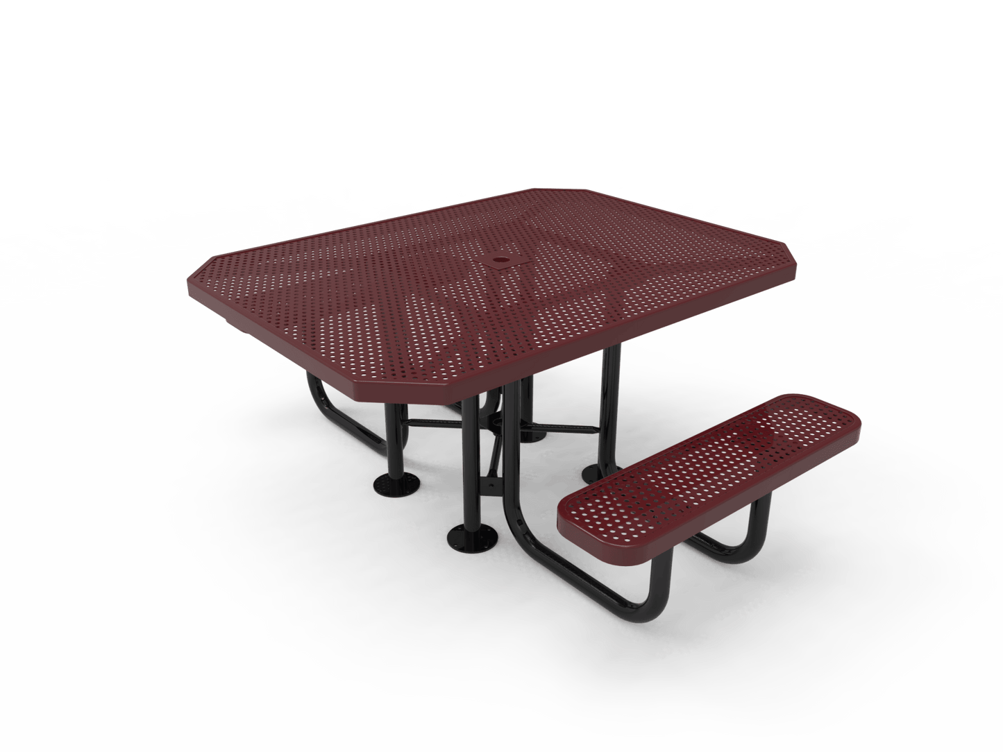 MyTcoat MYT-TOT46-012 46″ Octagon Portable Picnic Table with 2 Seat and ADA Accessible (77"W x 62"D x 30"H) - SchoolOutlet