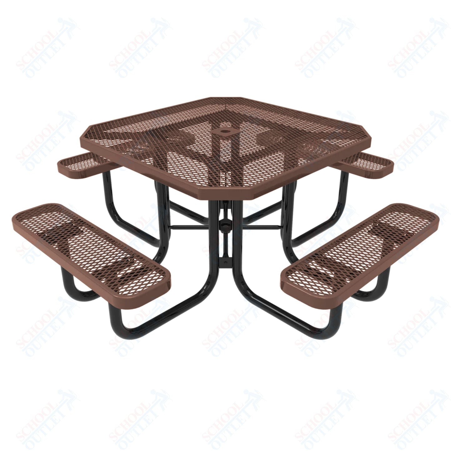 MyTcoat MYT - TOT46 46″ Octagon Portable Picnic Table (76"W x 76"D x 30"H) - SchoolOutlet
