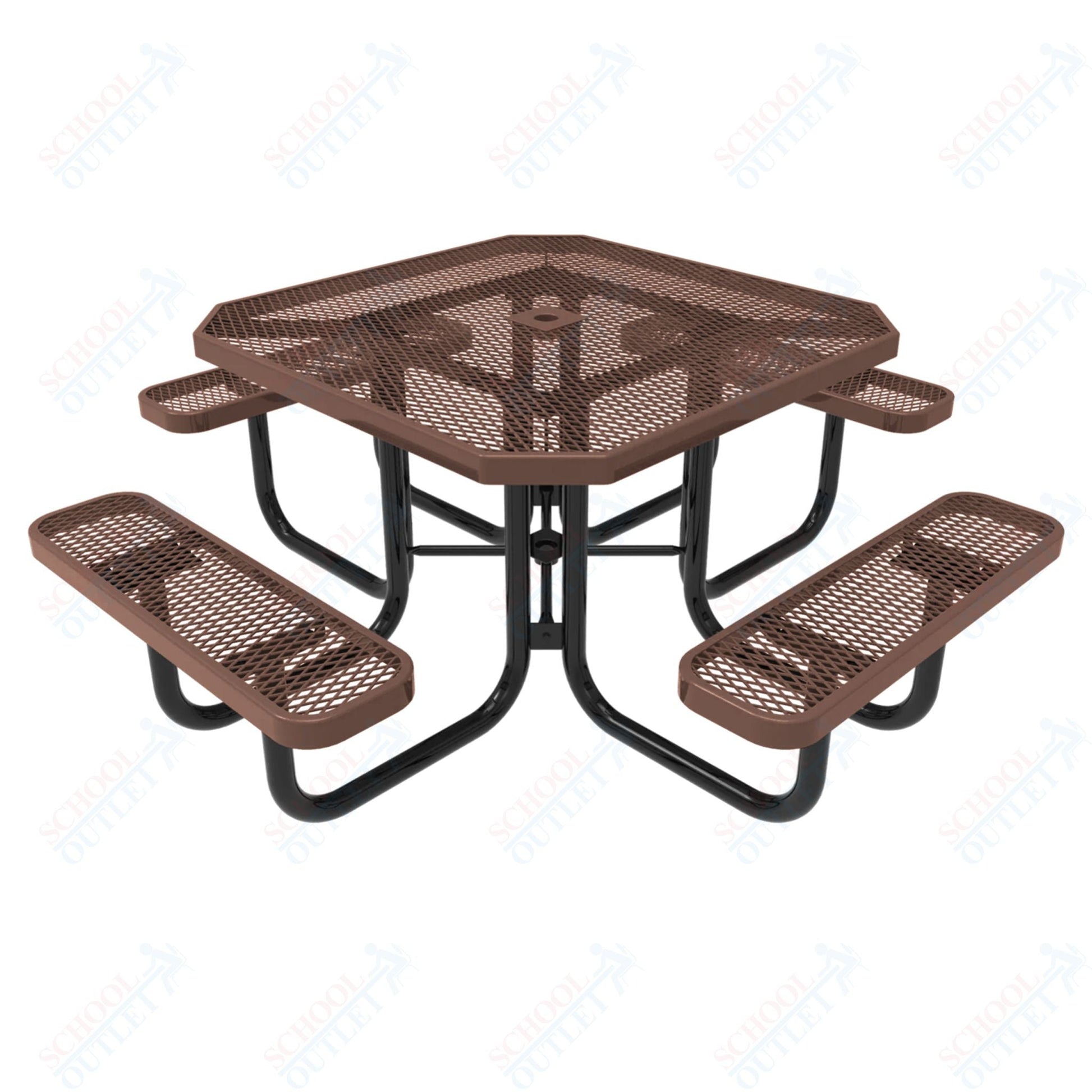 MyTcoat MYT - TOT46 46″ Octagon Portable Picnic Table (76"W x 76"D x 30"H) - SchoolOutlet