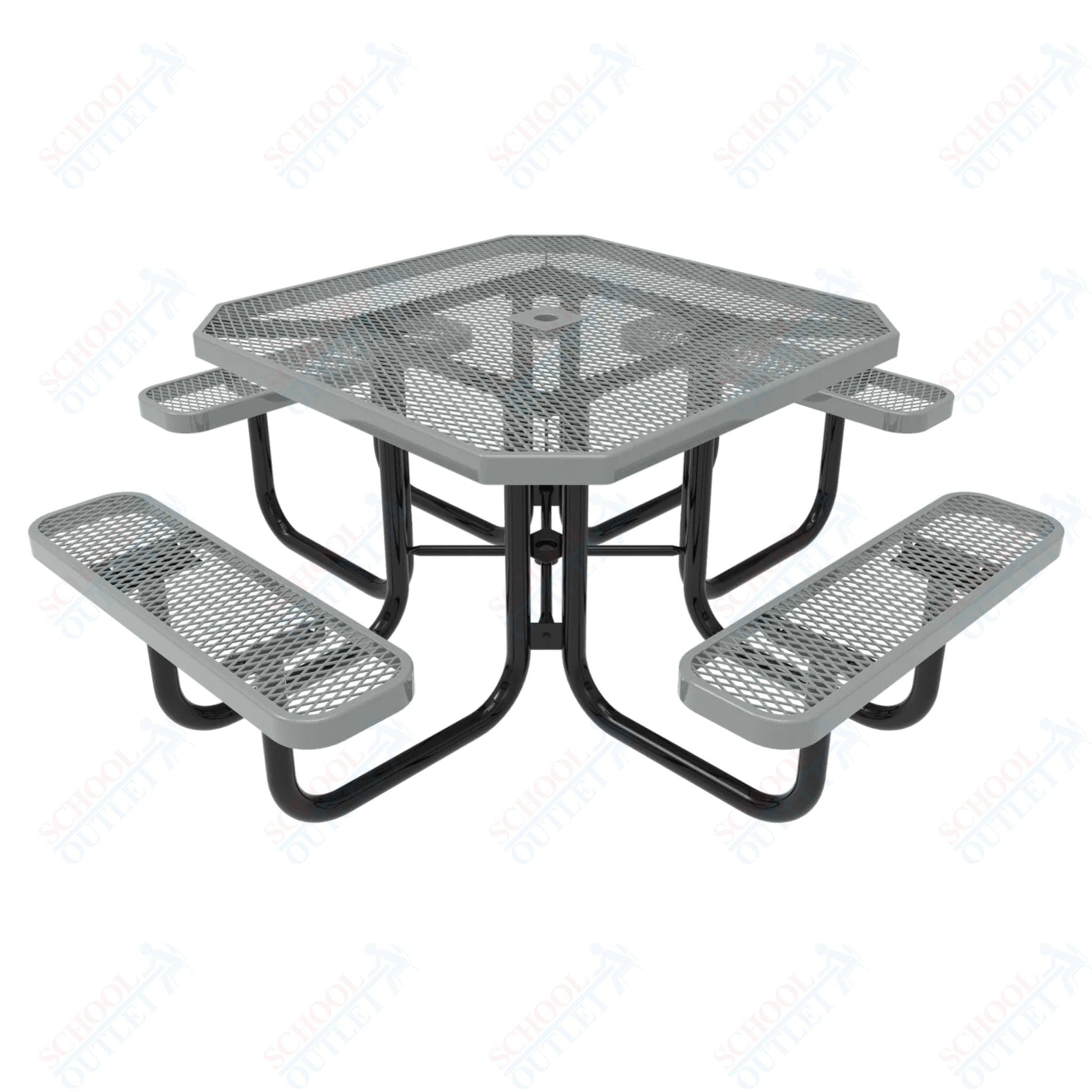 MyTcoat MYT - TOT46 46″ Octagon Portable Picnic Table (76"W x 76"D x 30"H) - SchoolOutlet