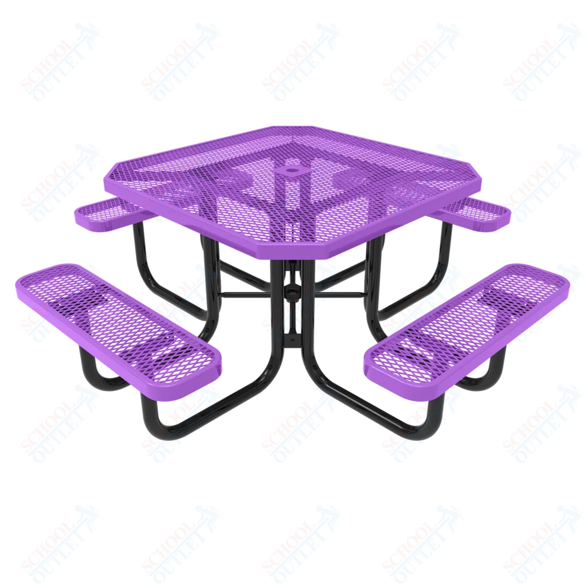 MyTcoat MYT - TOT46 46″ Octagon Portable Picnic Table (76"W x 76"D x 30"H) - SchoolOutlet