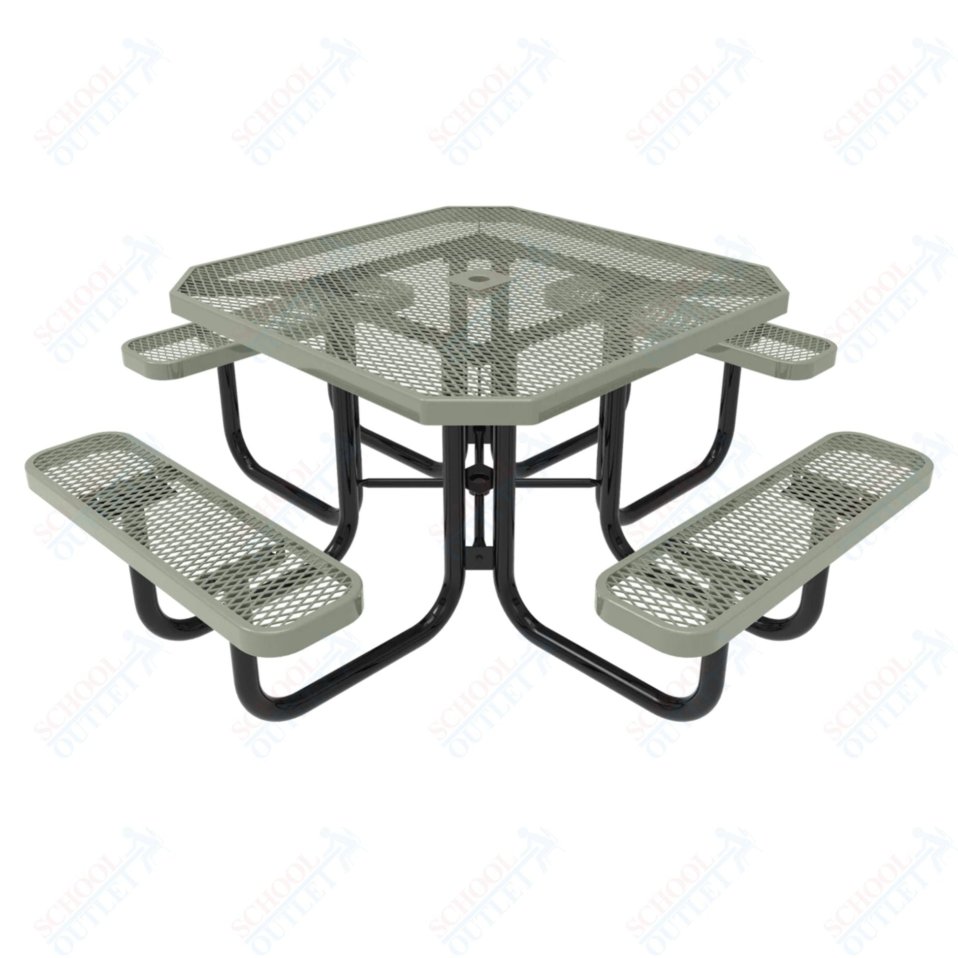 MyTcoat MYT - TOT46 46″ Octagon Portable Picnic Table (76"W x 76"D x 30"H) - SchoolOutlet