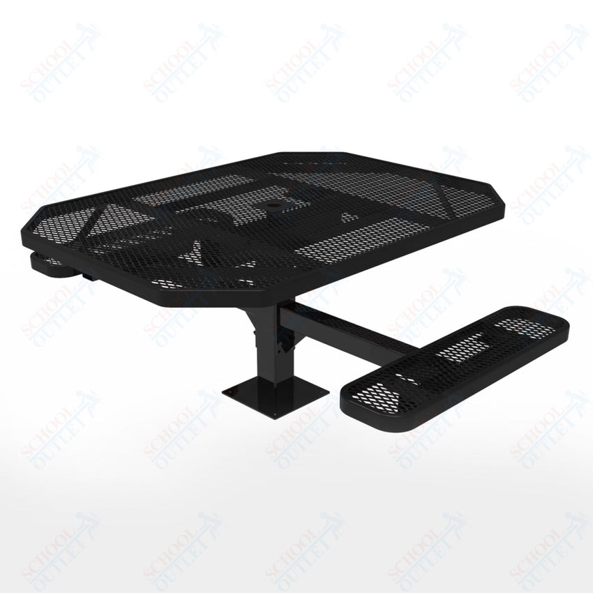 MyTcoat MYT - TOT46 - 17 - 012 46" Octagon Pedestal Picnic Table with Surface Mount, 2 Seat and ADA Accessible (77"W x 63"D x 30"H) - SchoolOutlet