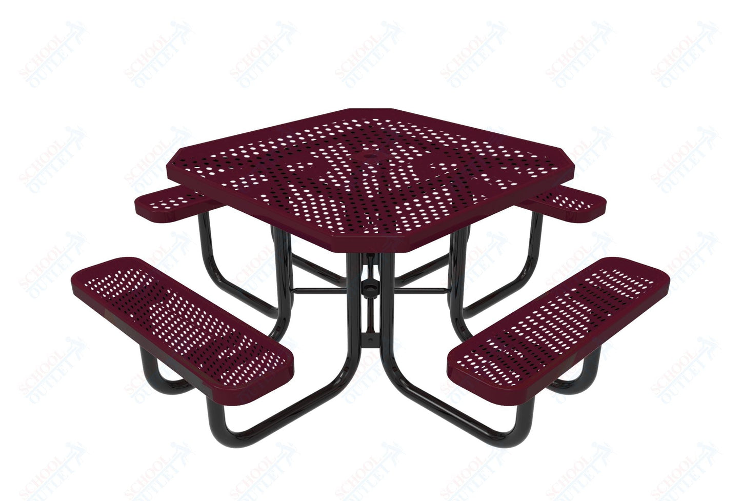 MyTcoat MYT - TOT46 46″ Octagon Portable Picnic Table (76"W x 76"D x 30"H) - SchoolOutlet