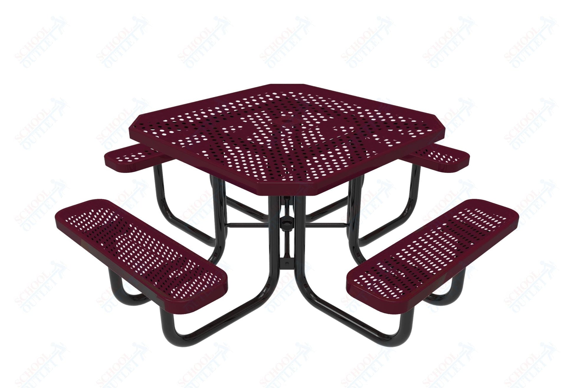 MyTcoat MYT - TOT46 46″ Octagon Portable Picnic Table (76"W x 76"D x 30"H) - SchoolOutlet