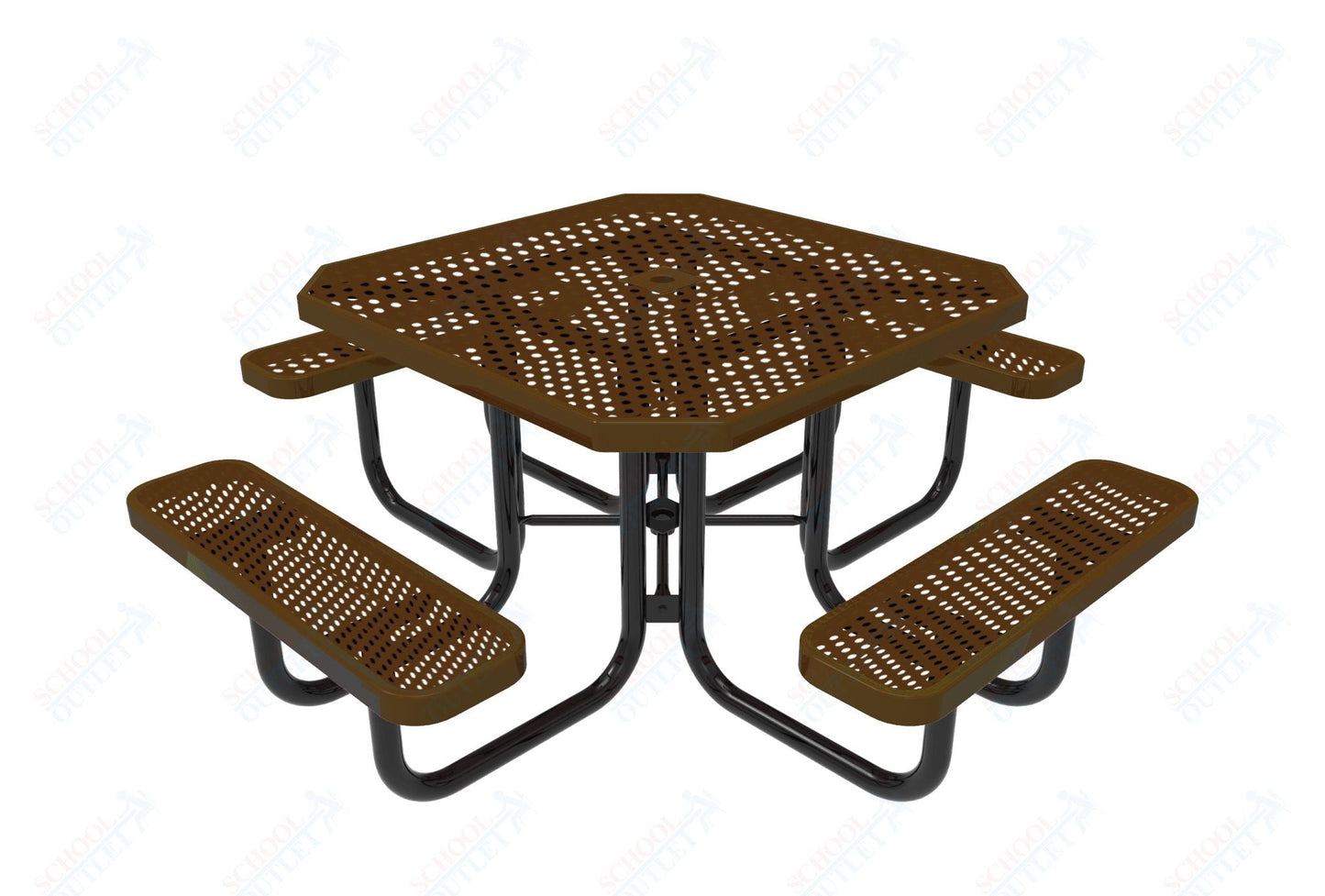 MyTcoat MYT - TOT46 46″ Octagon Portable Picnic Table (76"W x 76"D x 30"H) - SchoolOutlet