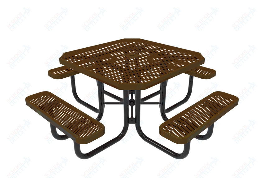 MyTcoat MYT - TOT46 46″ Octagon Portable Picnic Table (76"W x 76"D x 30"H) - SchoolOutlet