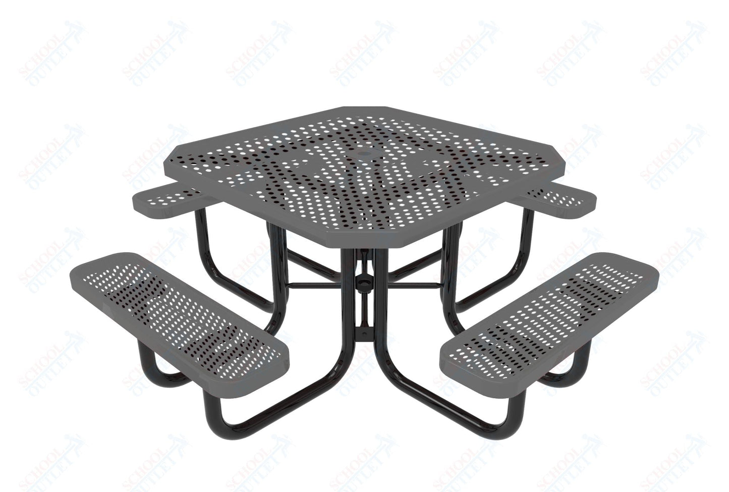 MyTcoat MYT - TOT46 46″ Octagon Portable Picnic Table (76"W x 76"D x 30"H) - SchoolOutlet