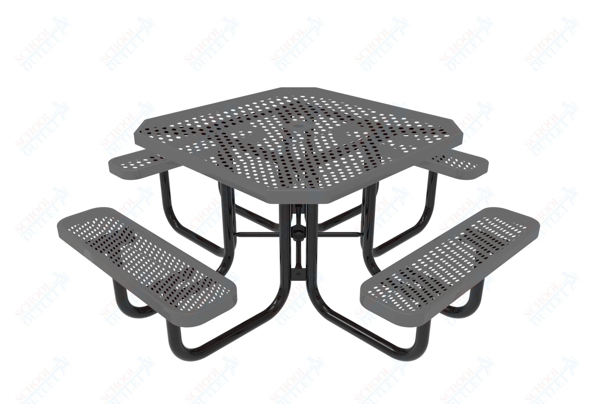MyTcoat MYT - TOT46 46″ Octagon Portable Picnic Table (76"W x 76"D x 30"H) - SchoolOutlet