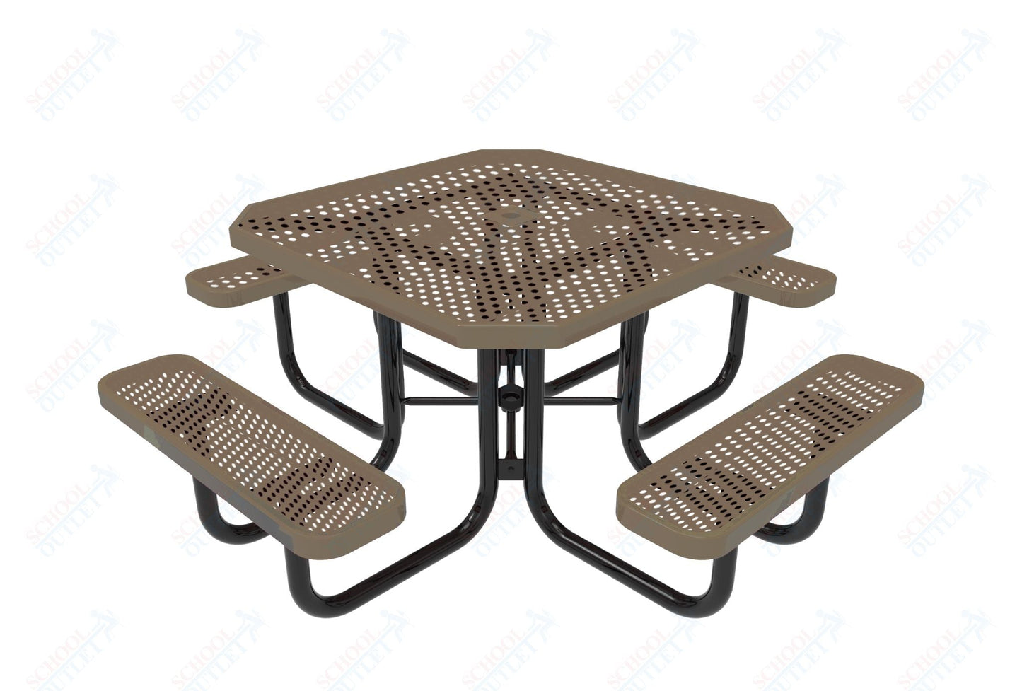 MyTcoat MYT - TOT46 46″ Octagon Portable Picnic Table (76"W x 76"D x 30"H) - SchoolOutlet