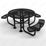 MyTcoat MYT - TRD46 - 013 46″ Round Portable Picnic Table with 3 Seat (80.1