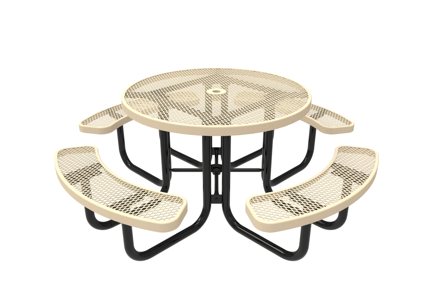 MyTcoat MYT-TRD46 46″ Round Portable Picnic Table (78"W x 78"D x 30"H) - SchoolOutlet