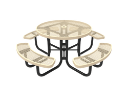 MyTcoat MYT-TRD46 46″ Round Portable Picnic Table (78"W x 78"D x 30"H)