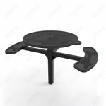 MyTcoat MYT - TRD46 - 14 - 003 46‰Û_ Round Pedestal Picnic Table with Inground Mount, 3 Seat and ADA Accessible (30