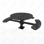 MyTcoat MYT - TRD46 - 15 - 003 46″ Round Pedestal Picnic Table with Surface Mount, 3 Seat and ADA Accessible (30