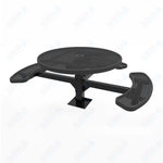 MyTcoat MYT - TRD46 - 15 - 003 46‰Û_ Round Pedestal Picnic Table with Surface Mount, 3 Seat and ADA Accessible (30
