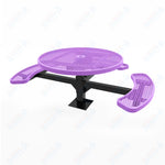 MyTcoat MYT - TRD46 - 15 - 003 46″ Round Pedestal Picnic Table with Surface Mount, 3 Seat and ADA Accessible (30