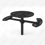 MyTcoat MYT - TRD46 - 16 - 002 46″ Round Pedestal Picnic Table with Inground Mount, 2 Seat and Alternate ADA Accessible (30