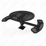 MyTcoat MYT - TRD46 - 17 - 002 46‰Û_ Round Pedestal Picnic Table with Surface Mount, 2 Seat and Alternate ADA Accessible (30