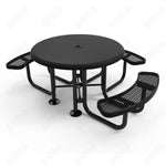 MyTcoat MYT - TRS46 - 003 46‰Û_ Round Solid Top Portable Picnic Table with 3 Seat (80